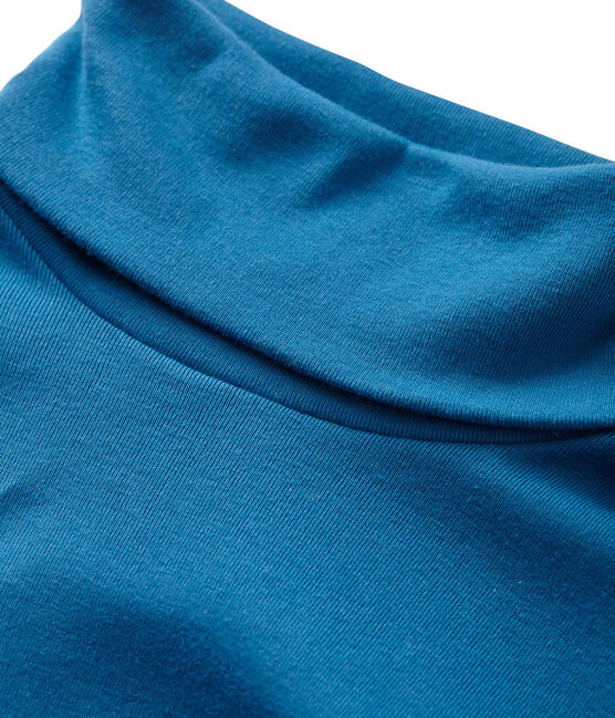 Women's thin polo in heritage cotton Mallard blue