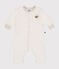 Babies' soft, warm fleece jumpsuit MONTELIMAR CHINE beige