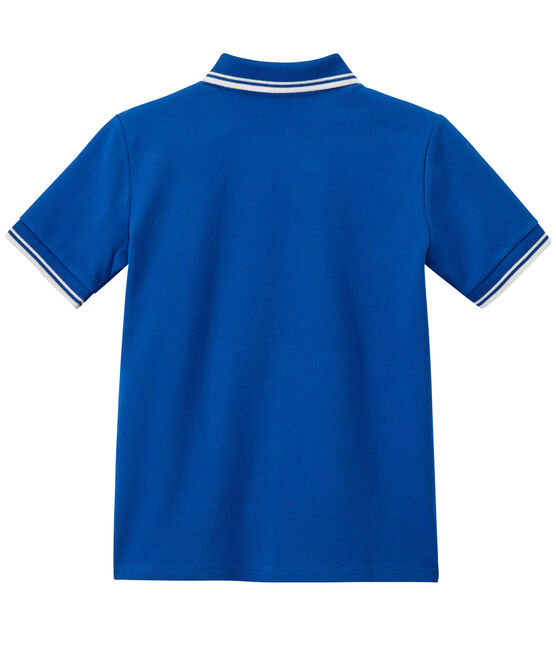 Boys' polo shirt in piqué jersey PERSE blue