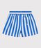 Babies' stripy swim shorts DELPHINIUM /MARSHMALLOW