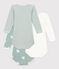 Babies' Heart Patterned Long-Sleeved Cotton Bodysuits - 3-Pack variante 1
