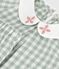Babies' two-piece cotton gingham blouse and shorts set PAUL blue/MARSHMALLOW white