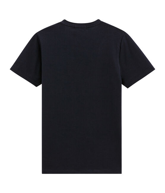 women's screen print t-shirt SMOKING blue