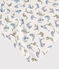 Babies' Panther Patterned Organic Cotton Sleeping Bag MARSHMALLOW white/MULTICO white