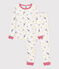 Children's pyjamas in cotton with snug-fitting legs MARSHMALLOW white/MULTICO white