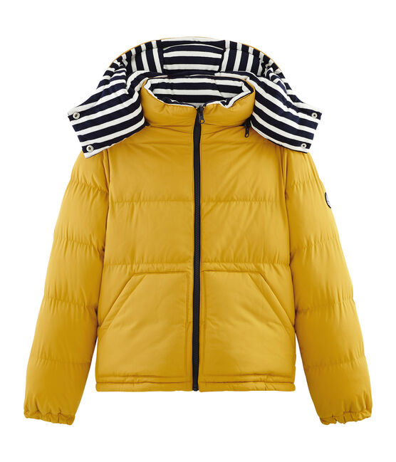 Reversible down jacket COQUILLE beige/SMOKING blue/MULTICO