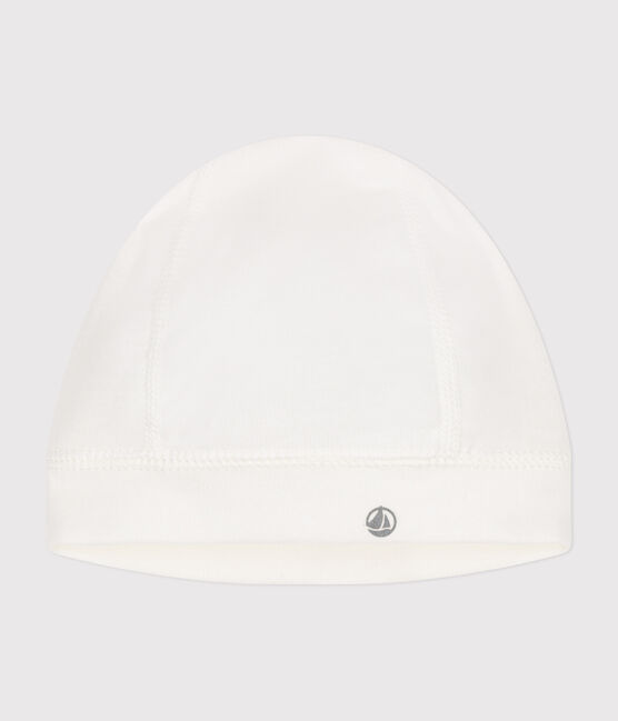 Newborn Babies' Rib Knit Bonnet MARSHMALLOW white