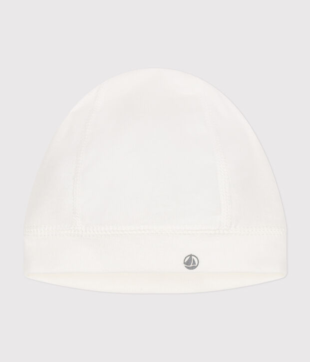 Newborn Babies' Rib Knit Bonnet white