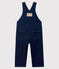 Babies' Denim Fleece Dungarees JEAN blue