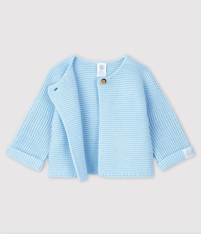Babies' Organic Cotton Knitted Cardigan TOUDOU blue