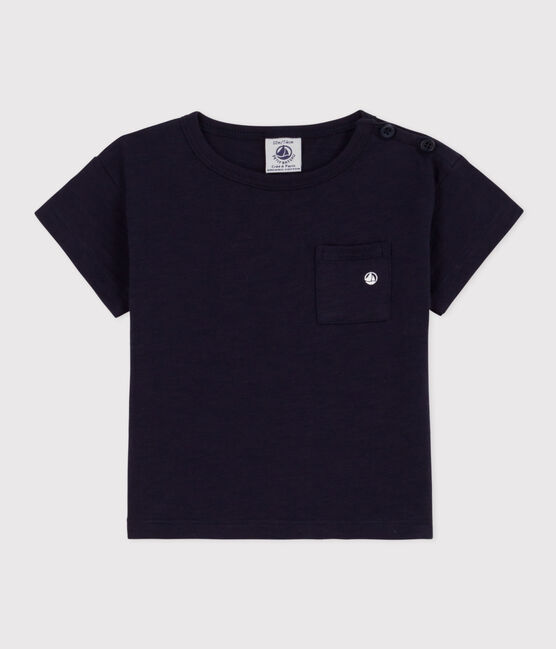 Babies' Short-Sleeved Slub Jersey T-Shirt SMOKING blue