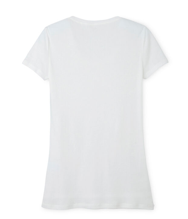 Women's light cotton tee Lait white
