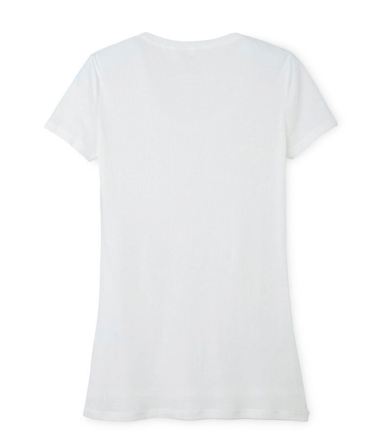 Women's light cotton tee Lait white