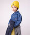 Children's knitted beanie hat lined in polar fleece JAUNE yellow