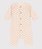 Babies' Heart Patterned Cotton Tube Knit Jumpsuit AVALANCHE white/MULTICO