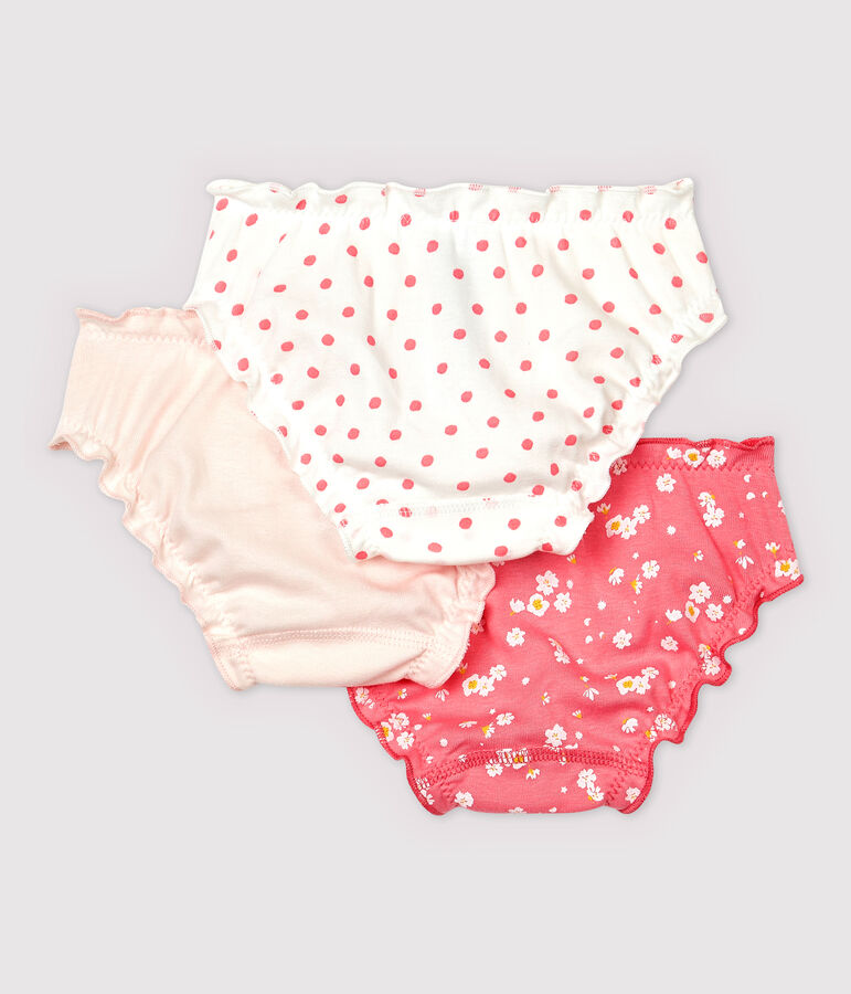 Girls' Cherry Blossom Ruffled Knickers - 3-Pack multicolor