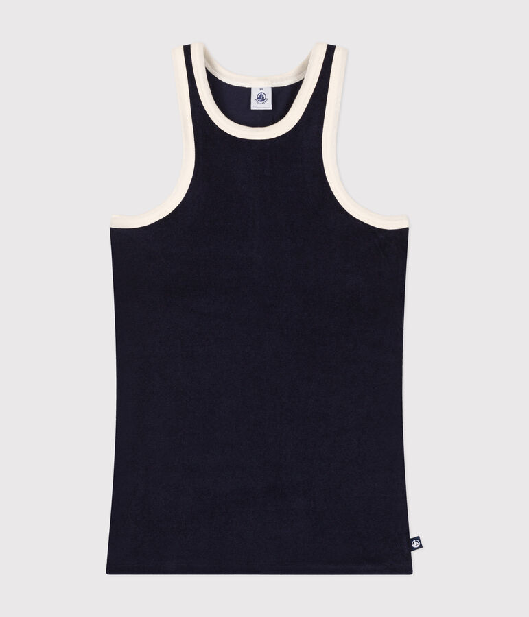 Women's Terry Cotton Vest Top blue