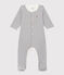 Stripy Cotton Bodyjama MARSHMALLOW white/SMOKING blue