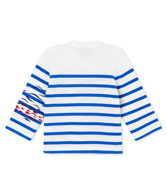 Baby boy's creative sailor top MARSHMALLOW white/PERSE blue