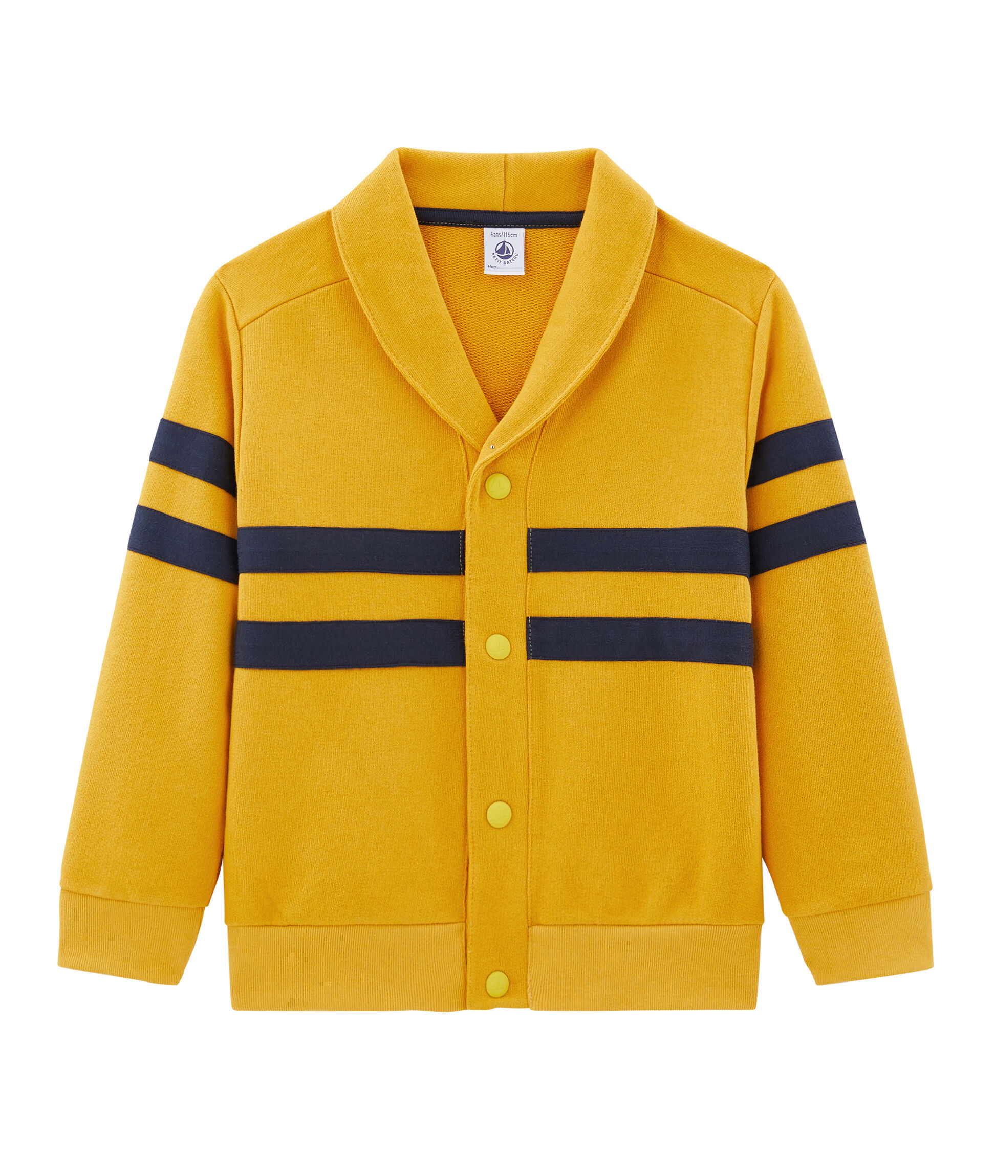 boys yellow cardigan