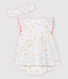 Baby Girls' Sleeveless Organic Cotton Poplin Dress with Bloomers and Headband