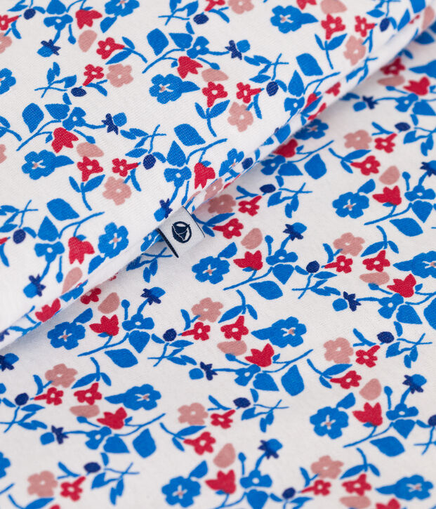 Babies' floral cotton 2 TOG sleeping bag white/multicolor