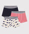 Children's whale-print cotton boxers - 3-Pack variante 1
