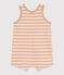 Babies' Sleeveless Thick Striped Jersey Playsuit VINTAGE /AVALANCHE