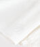 Babies' long-sleeved cotton poplin blouse with a collar and embroidery ECUME white