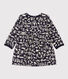 Babies' Long-Sleeved Patterned Quilted Tube Knit Dress
