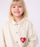 Children's plain denim jacket MILK Ecru
