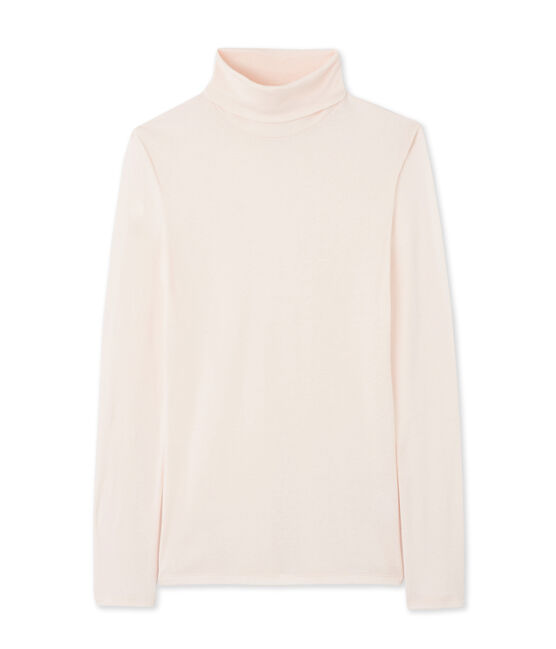 women's light cotton polo neck FLEUR pink