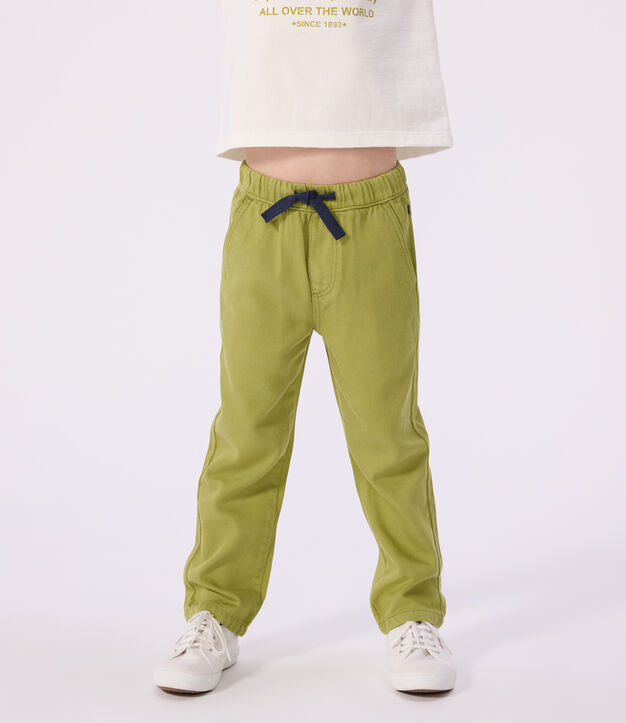 Children's cotton trousers green