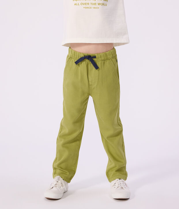 Children's cotton trousers green