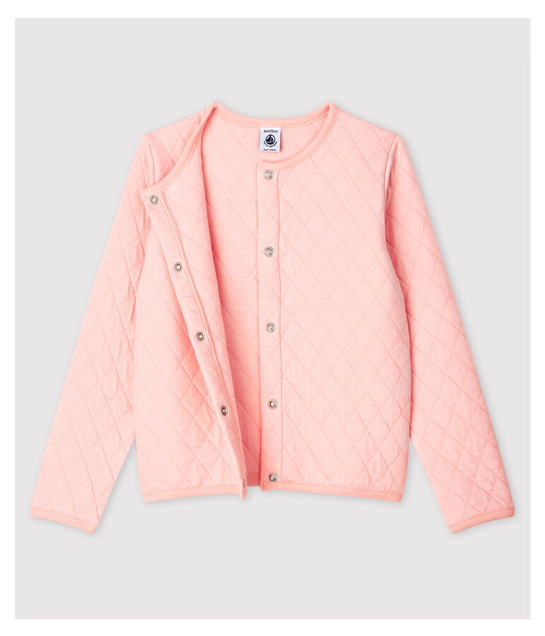Girls' Tube Knit Cardigan pink