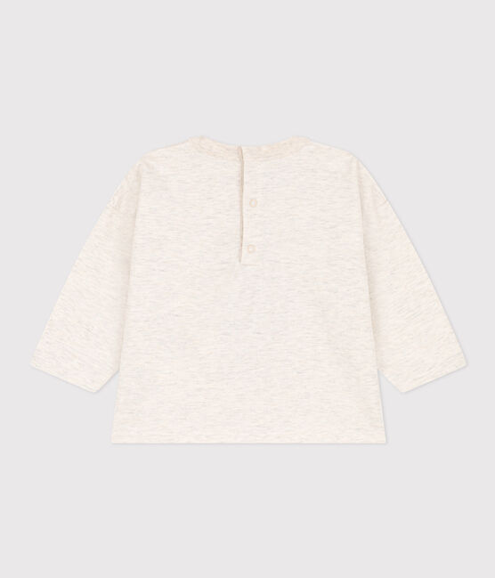 Babies' Long-Sleeved Jersey T-Shirt MONTELIMAR CHINE beige