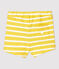 Babies' Thick Jersey Shorts ORGE yellow/MARSHMALLOW white