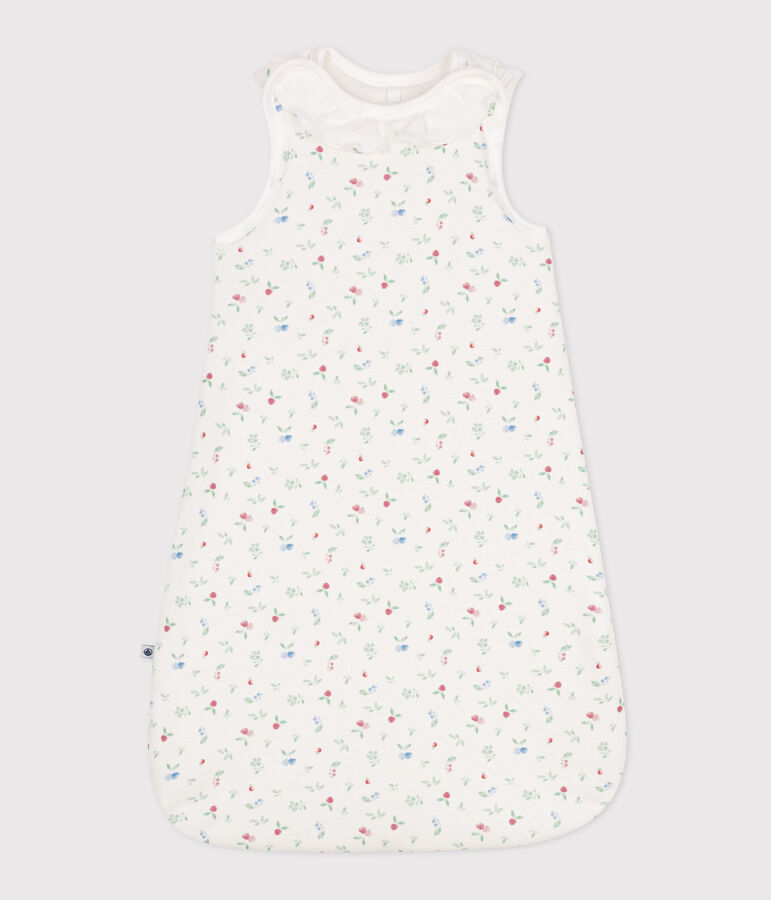 Babies' 2 TOG fruit print cotton sleeping bag white/multicolor