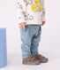 Babies' trousers in plain terry velour