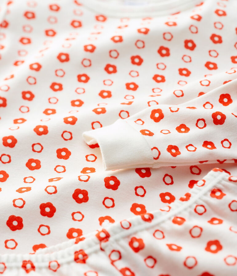 Unisex Snugfit Graphic Print Organic Cotton Pyjamas white/red