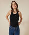 Women's Iconic cotton tank top BLACK black