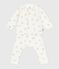 Babies' teddy bear print cotton 3-piece gift set MARSHMALLOW /BRUN