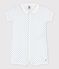 Babies' Starry Cotton Playsuit MARSHMALLOW white/BRASIER blue