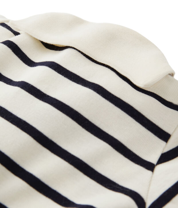 Baby's striped sleepsuit white/blue