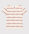 Girls' Short-Sleeved Cotton T-Shirt AVALANCHE white/MULTICO
