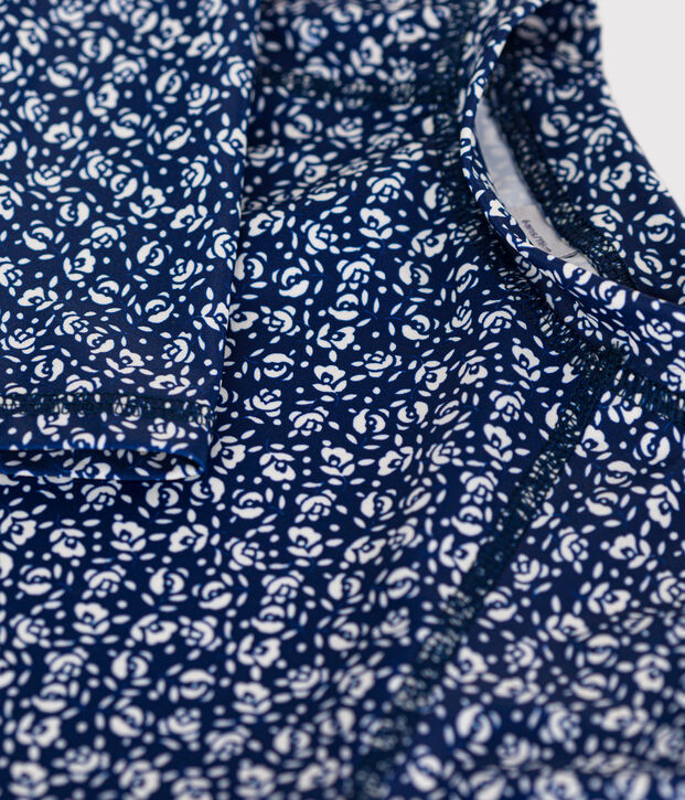 Girls' Anti-UV T-shirt blue/white