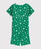 Boys' Green Starry Cotton Short Pyjamas GAZON green/ECUME white