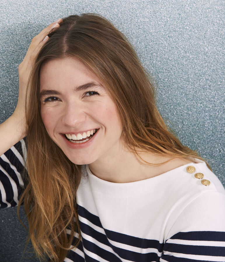 Women's Breton striped dress blue/white