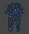 Babies' brushed fleece space print pyjamas BEACH blue/MULTICO