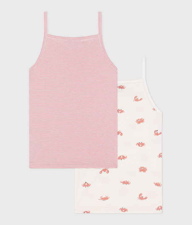 Children's crab print cotton tank tops - 2-pack multicolor